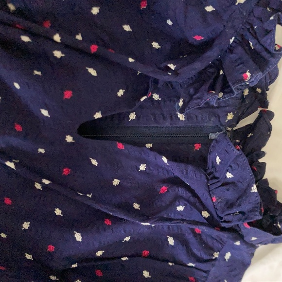 100% cotton vintage seersucker 1970s polka dot dress suit with dress and jacket - Picture 9 of 11